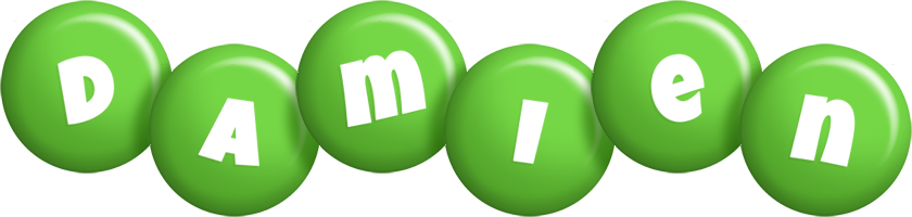 Damien candy-green logo