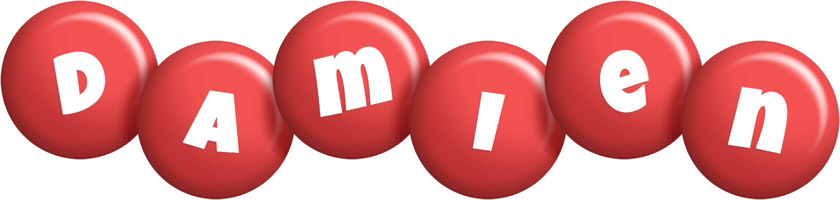 Damien candy-red logo