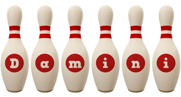 Damini bowling-pin logo