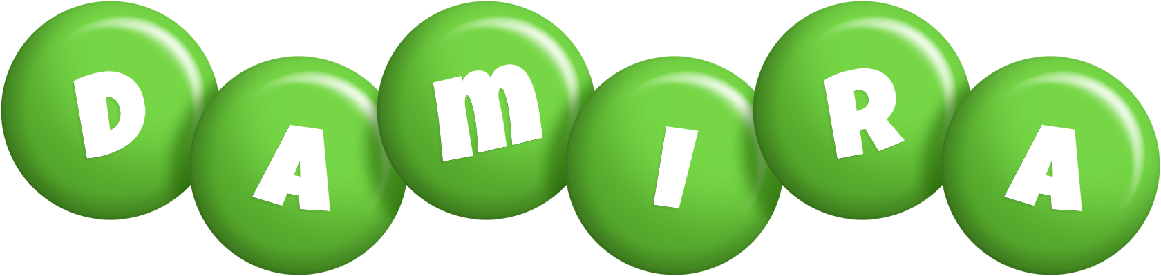 Damira candy-green logo