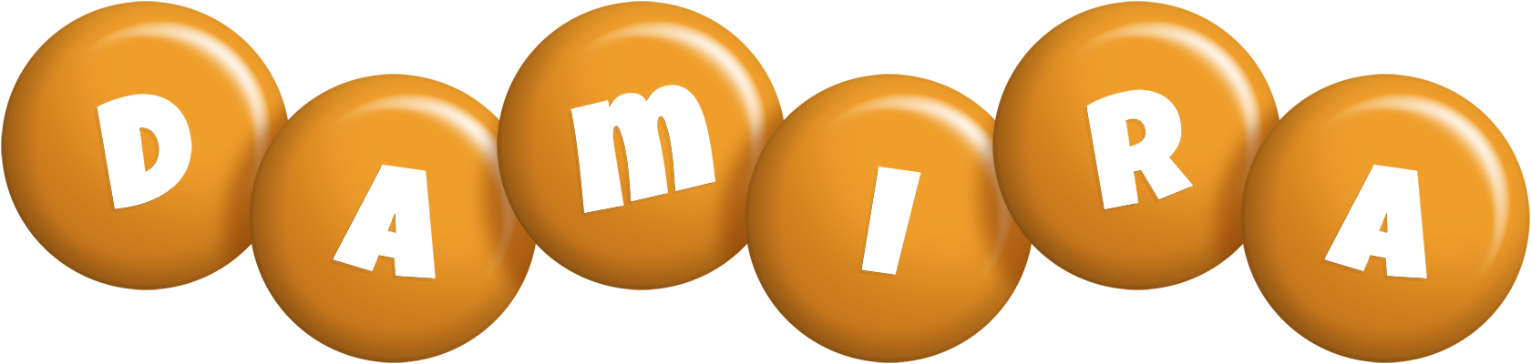 Damira candy-orange logo