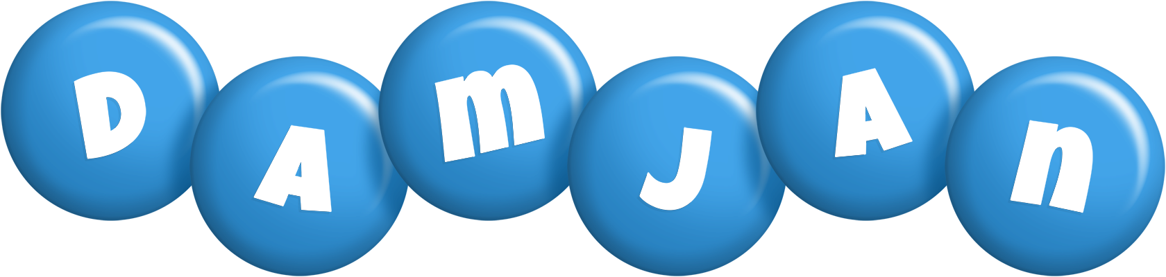 Damjan candy-blue logo