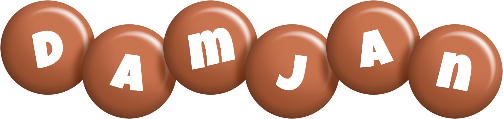 Damjan candy-brown logo