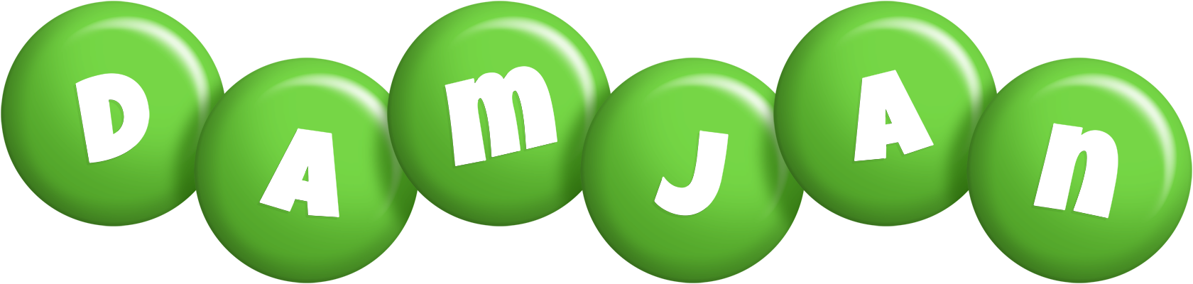 Damjan candy-green logo