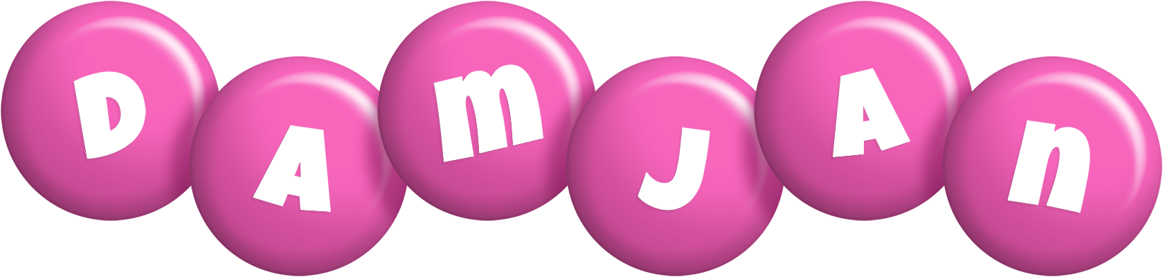 Damjan candy-pink logo