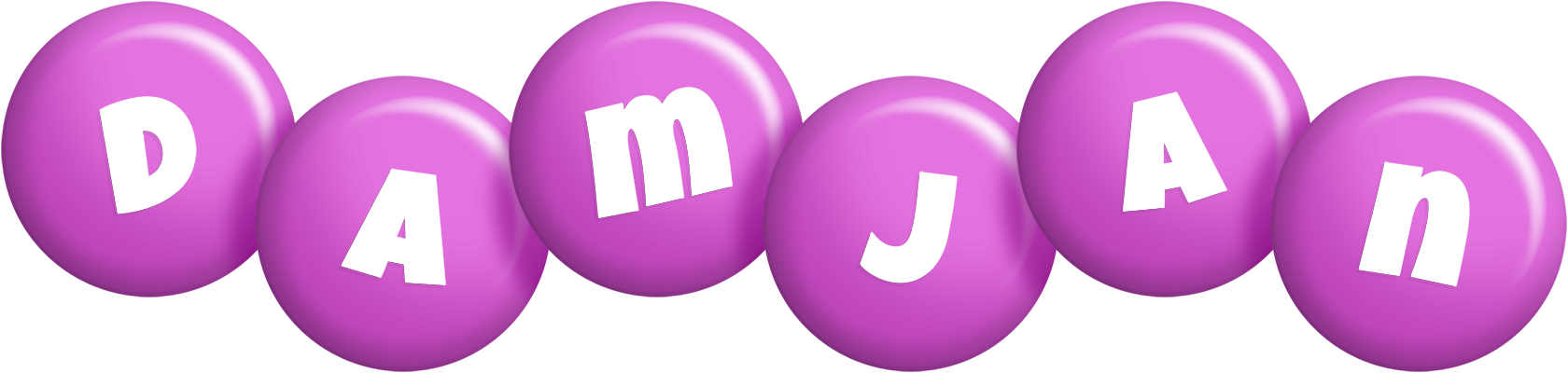 Damjan candy-purple logo