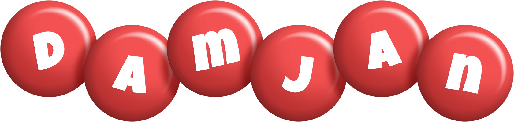 Damjan candy-red logo
