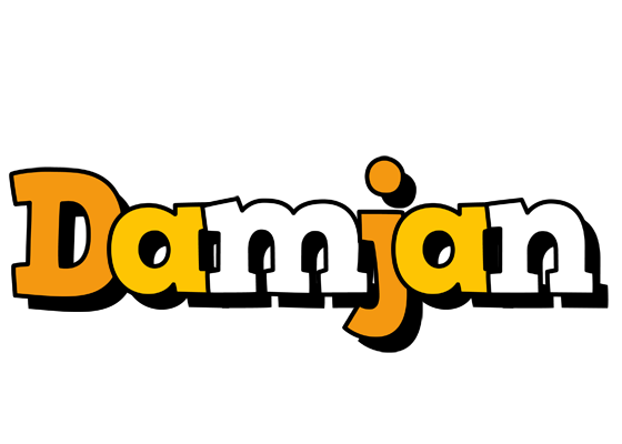 Damjan cartoon logo