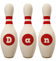 Dan bowling-pin logo