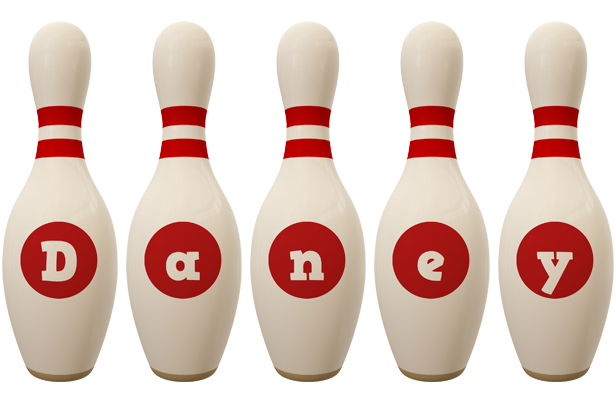 Daney bowling-pin logo
