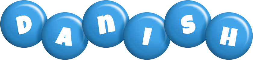 Danish candy-blue logo