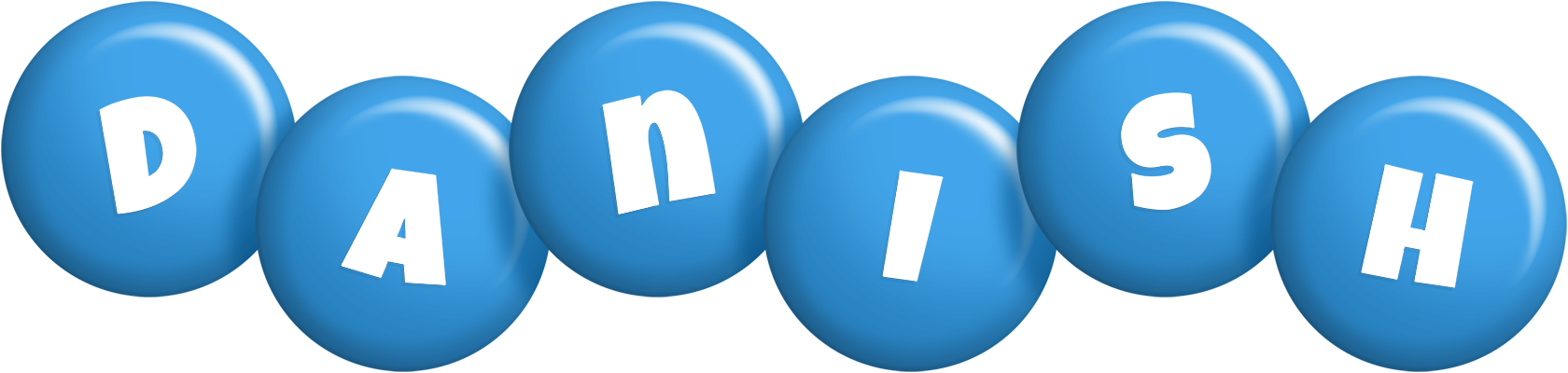 Danish candy-blue logo