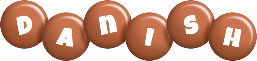 Danish candy-brown logo