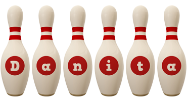 Danita bowling-pin logo