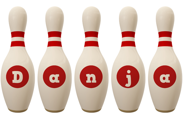 Danja bowling-pin logo