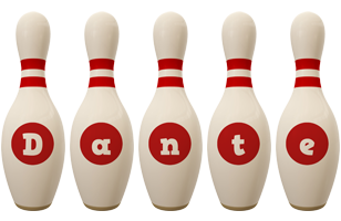 Dante bowling-pin logo