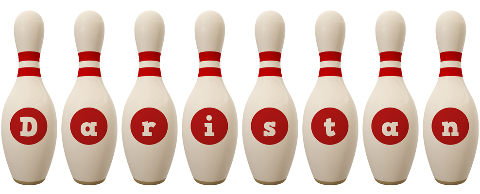Daristan bowling-pin logo