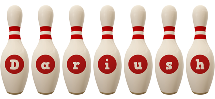 Dariush bowling-pin logo