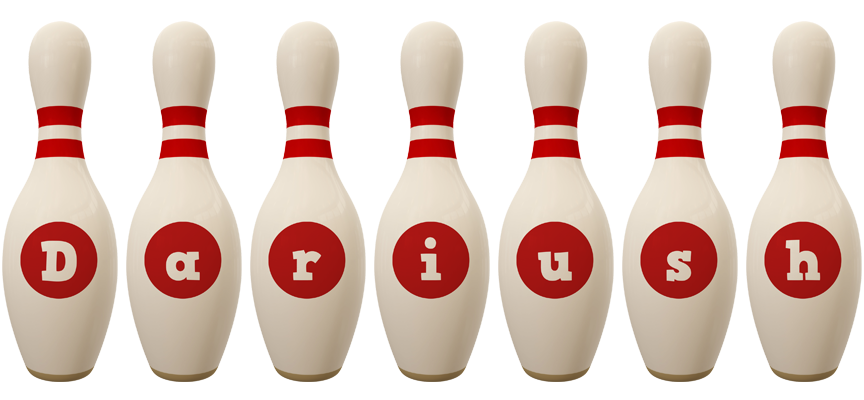 Dariush bowling-pin logo