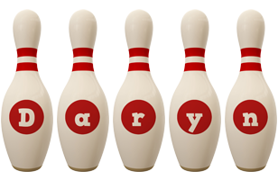 Daryn bowling-pin logo