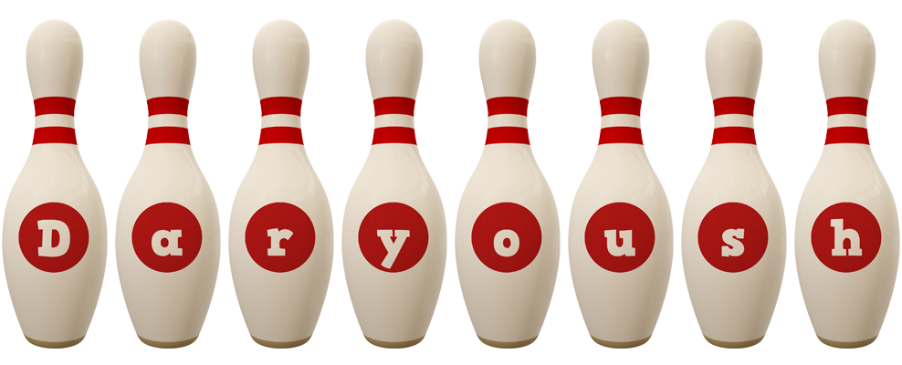 Daryoush bowling-pin logo