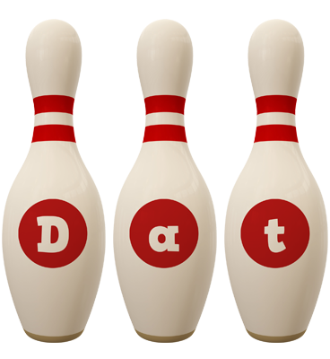 Dat bowling-pin logo