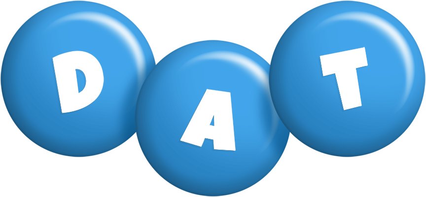 Dat candy-blue logo