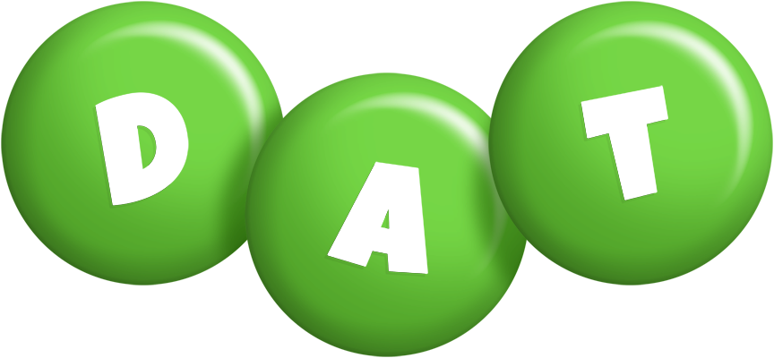 Dat candy-green logo