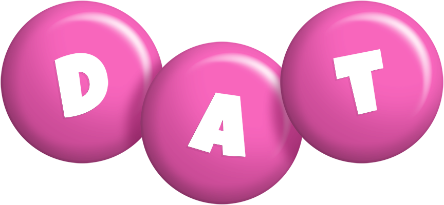 Dat candy-pink logo