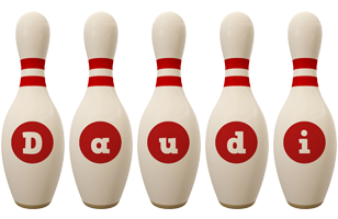 Daudi bowling-pin logo