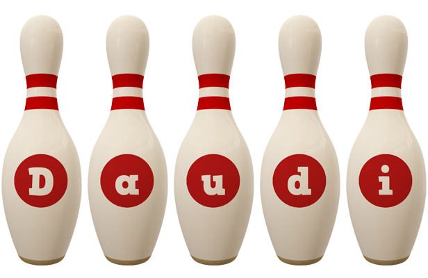 Daudi bowling-pin logo