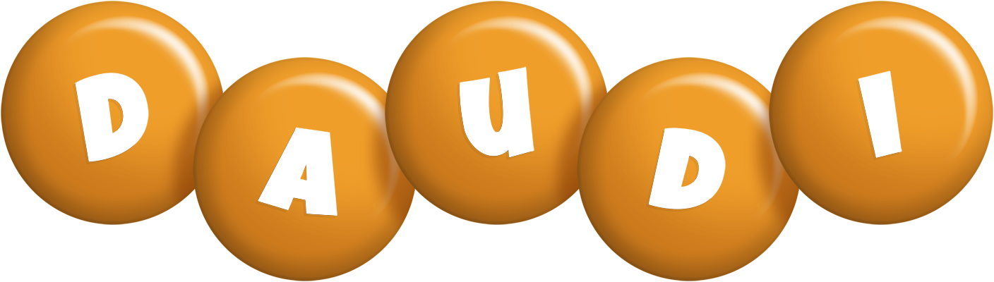 Daudi candy-orange logo