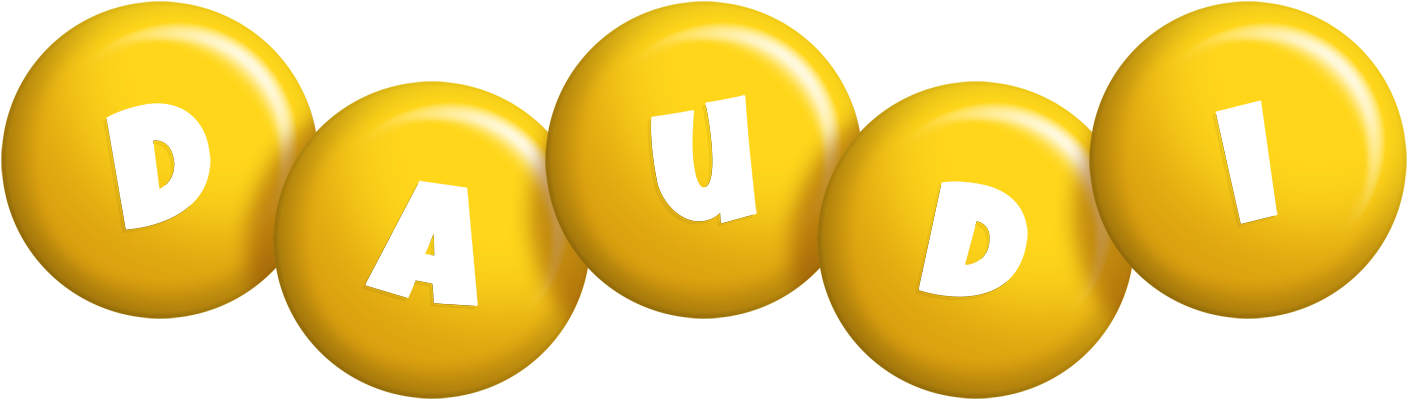 Daudi candy-yellow logo