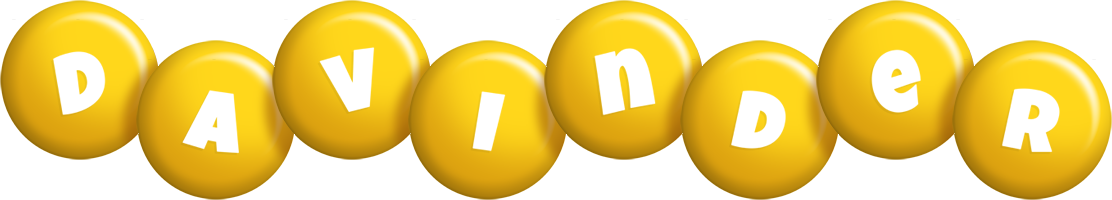 Davinder candy-yellow logo