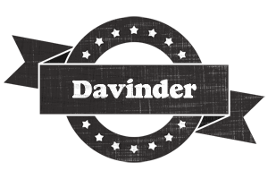 Davinder grunge logo