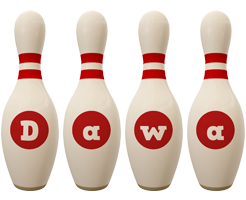 Dawa bowling-pin logo