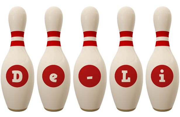 De-Li bowling-pin logo