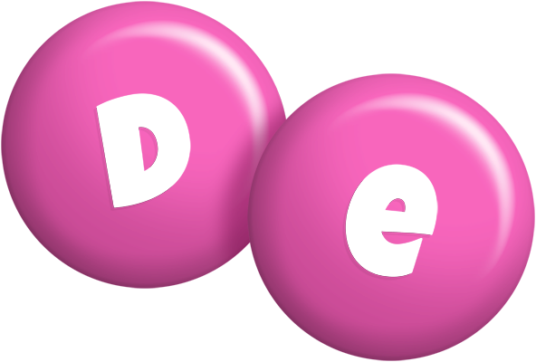 De candy-pink logo