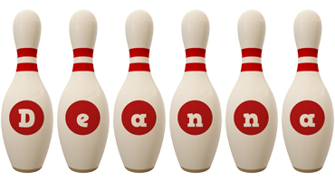 Deanna bowling-pin logo