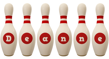 Deanne bowling-pin logo