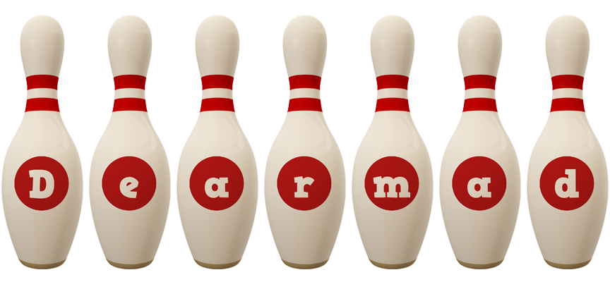 Dearmad bowling-pin logo