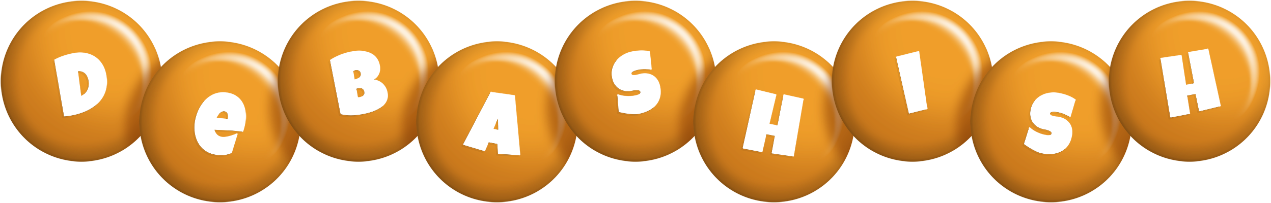 Debashish candy-orange logo