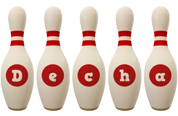 Decha bowling-pin logo