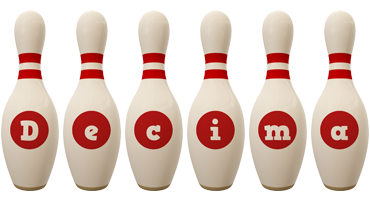 Decima bowling-pin logo