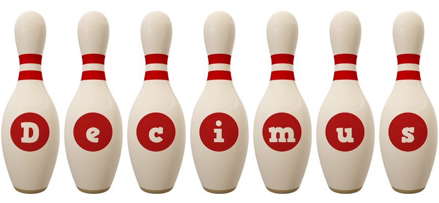 Decimus bowling-pin logo