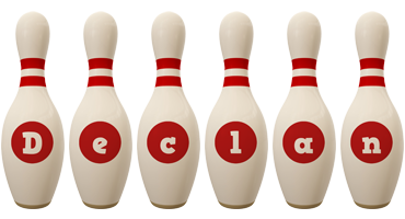 Declan bowling-pin logo