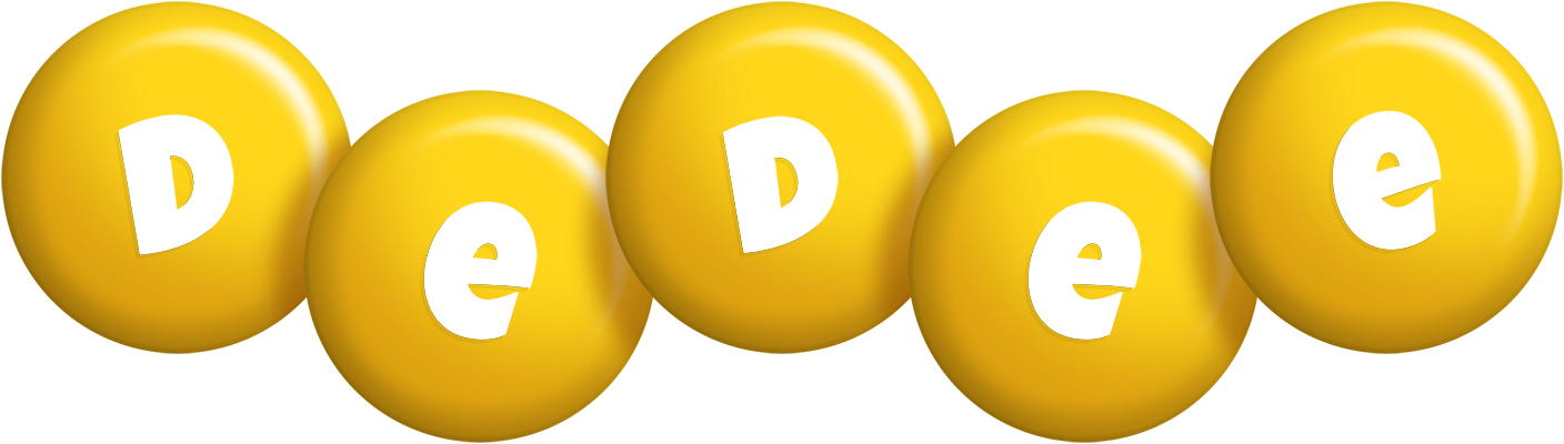Dedee candy-yellow logo