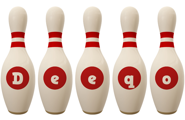 Deeqo bowling-pin logo