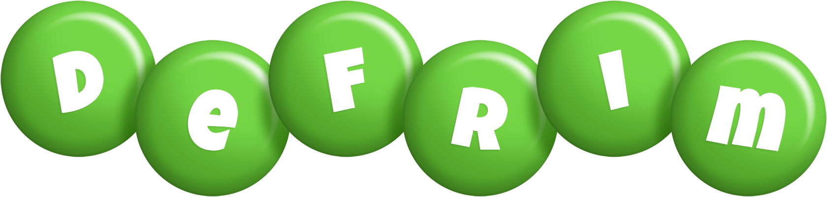 Defrim candy-green logo