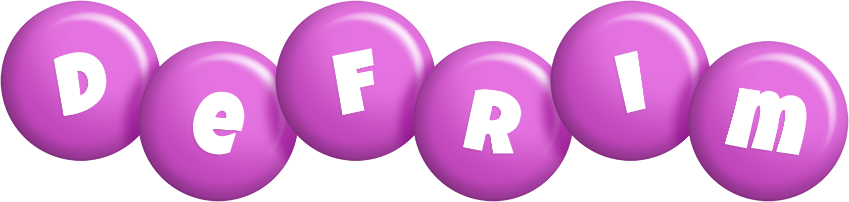 Defrim candy-purple logo